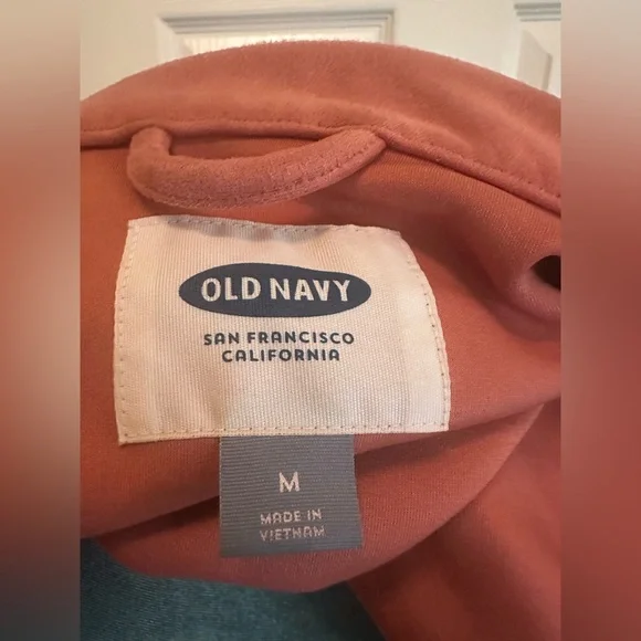 Old Navy Jackets | Old Navy Faux Suede Pink Coral Moto Jacket - Picture 7 of 8